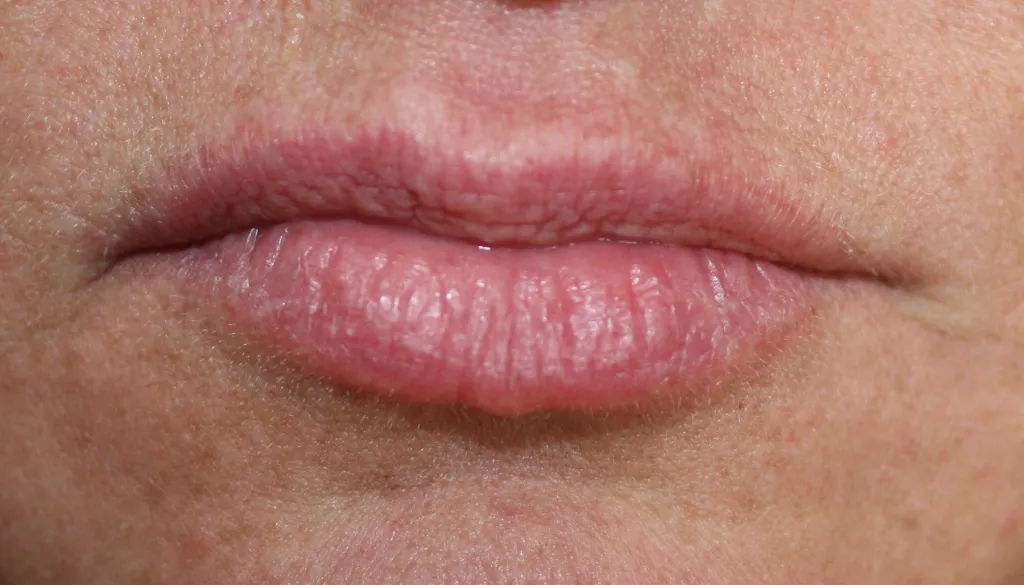 Patient's lips before Juvederm